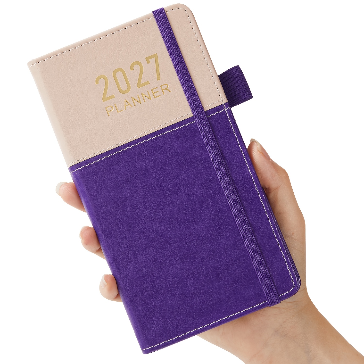 TEMU 2027 Pocket Planner, Small Weekly And Monthly Planner For Purse, Jan 2027 - Dec 2027, With Monthly Tabs, Inner Pocket, A6 Mini Appointment Book