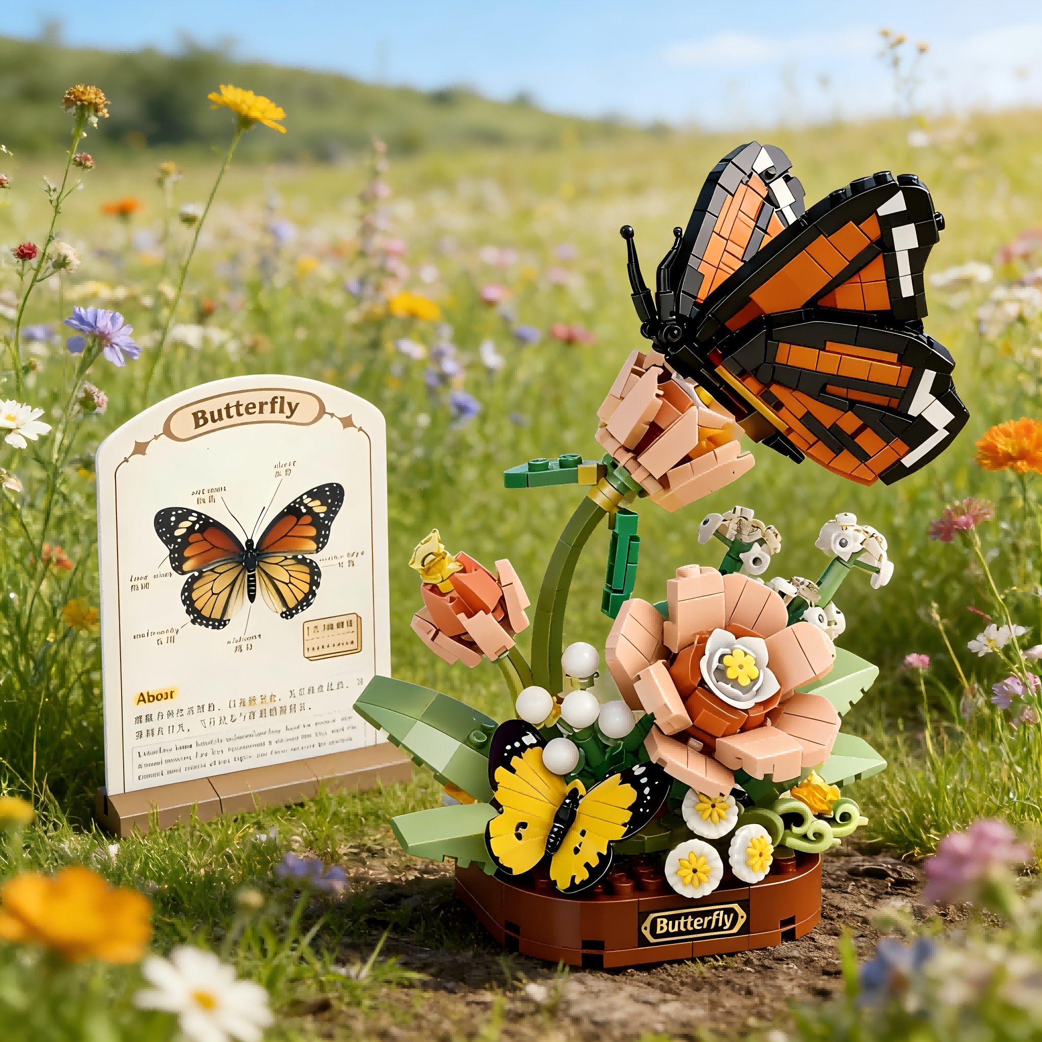 Creative Butterfly Building Block Set, Non-Light Model