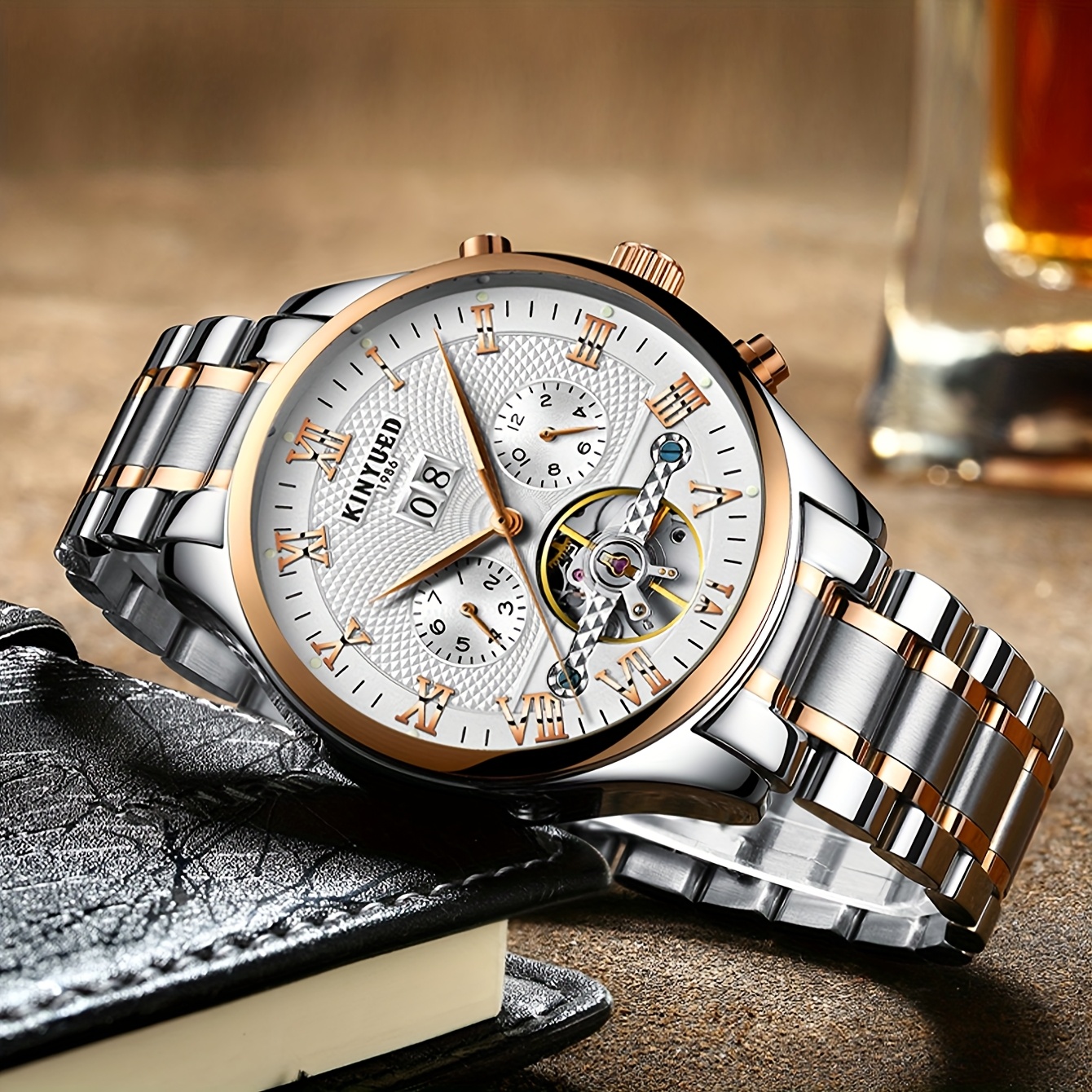 Men's Multifunctional Full Automatic Mechanical Skeleton Tourbillon Watch