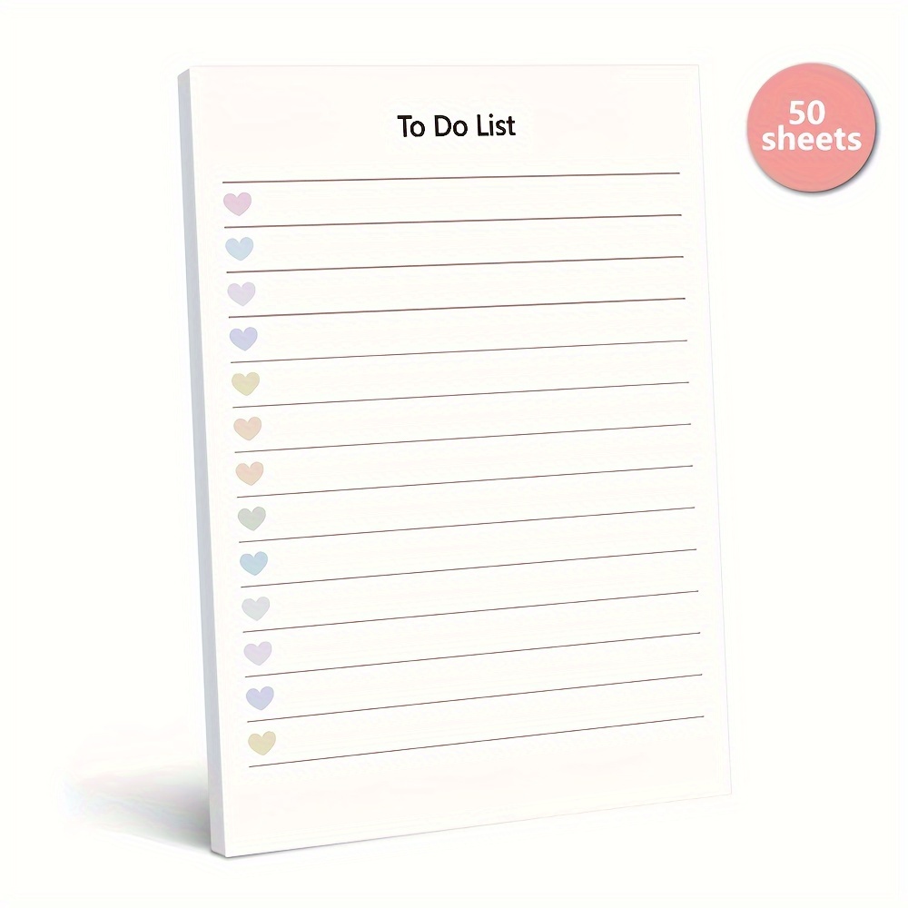 

Daily Task Planner Notepad - 50 Sheets, Tear-off To-do List Pad, 5.5x3.9", Ideal For Home, Office & School Organization