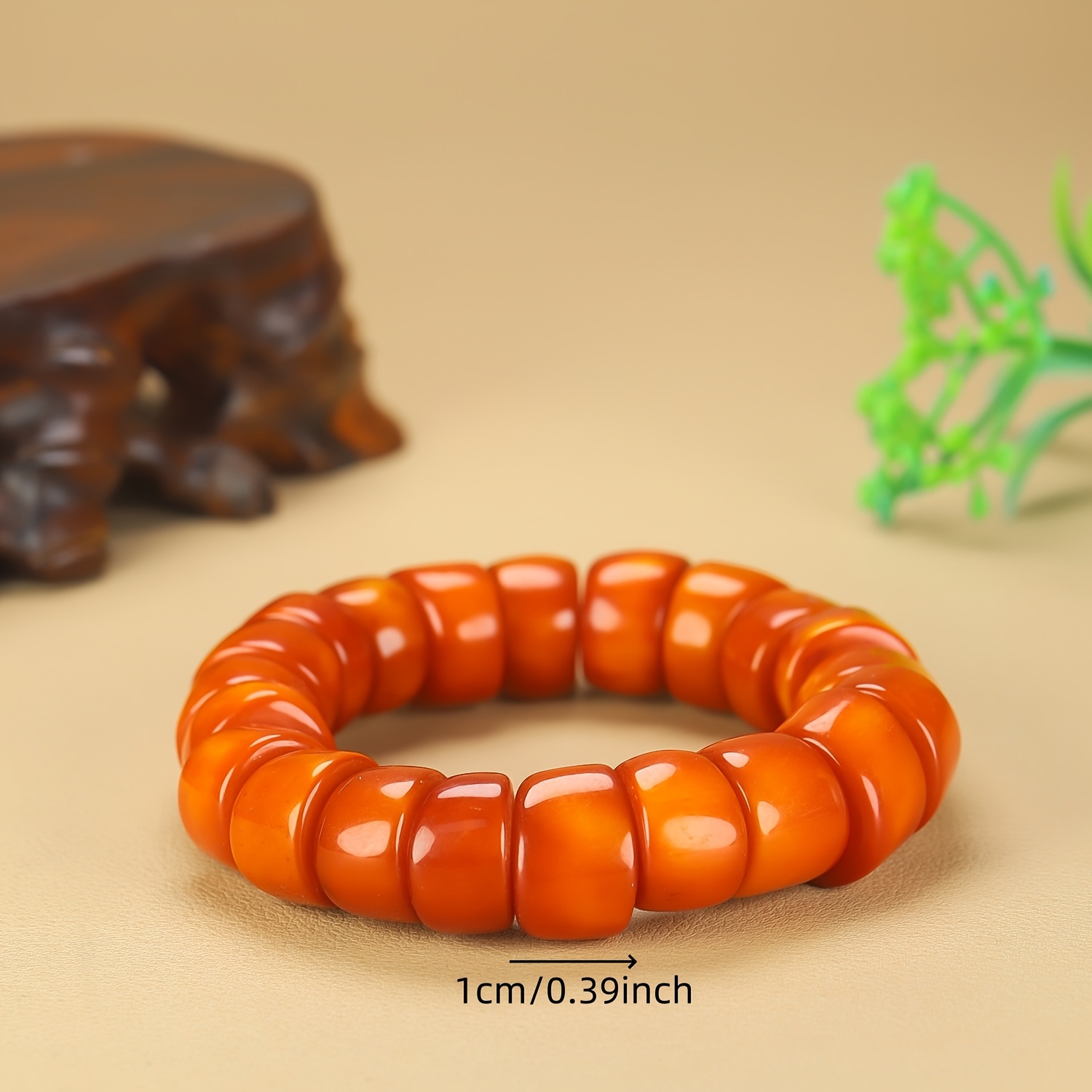 Unisex Natural Amber Bracelet, Rich Colors & Warm Texture