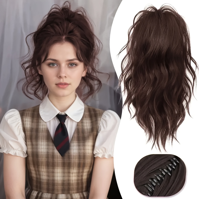 14-inch Short Ponytail, Large Clip-on Curly Ponytail, Lazy Clip, , Easily The Problem Of And Greasy Hair, Modifies Shape, Are According To Your Hair Color