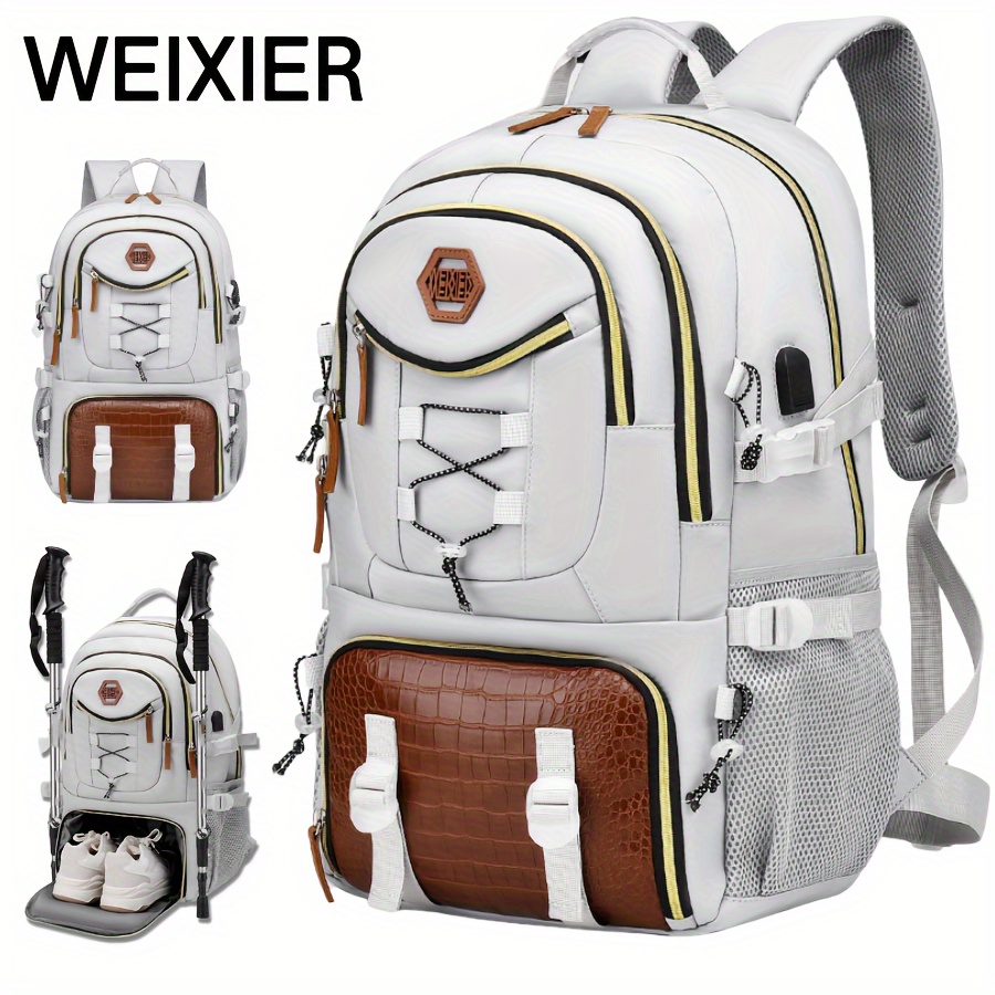 

Weixier Stylish Men's Backpack - Nylon, Multi- For Laptop & , Travel, Business Trips, School & Use, , Gift For , Festival & Birthday Gifts