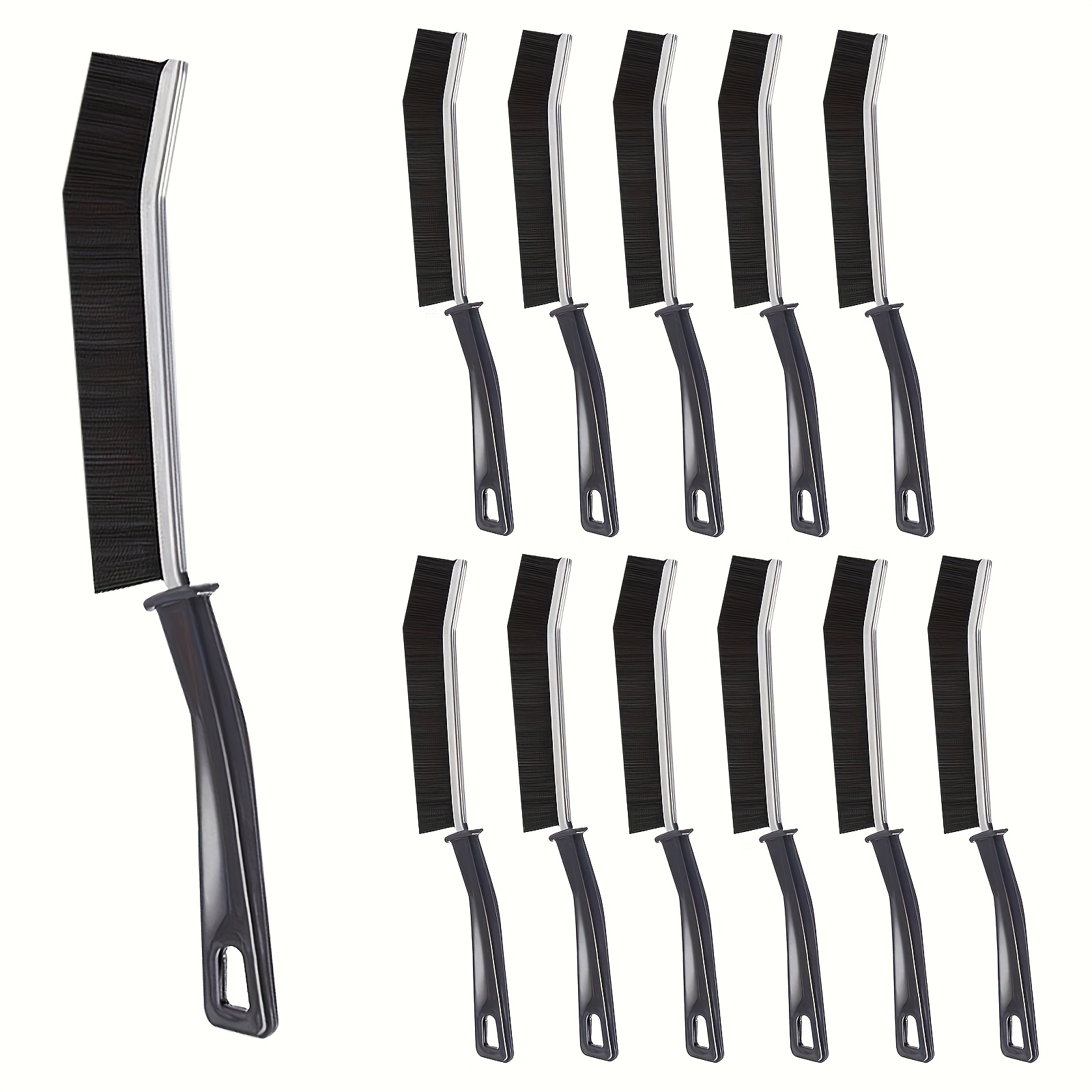 TEMU Set Of 12 Hard Bristle Brushes Designed For Cleaning Narrow Spaces, Tile Joints, And Kitchen Areas, Suitable For Maintaining Toilets, Bathrooms,