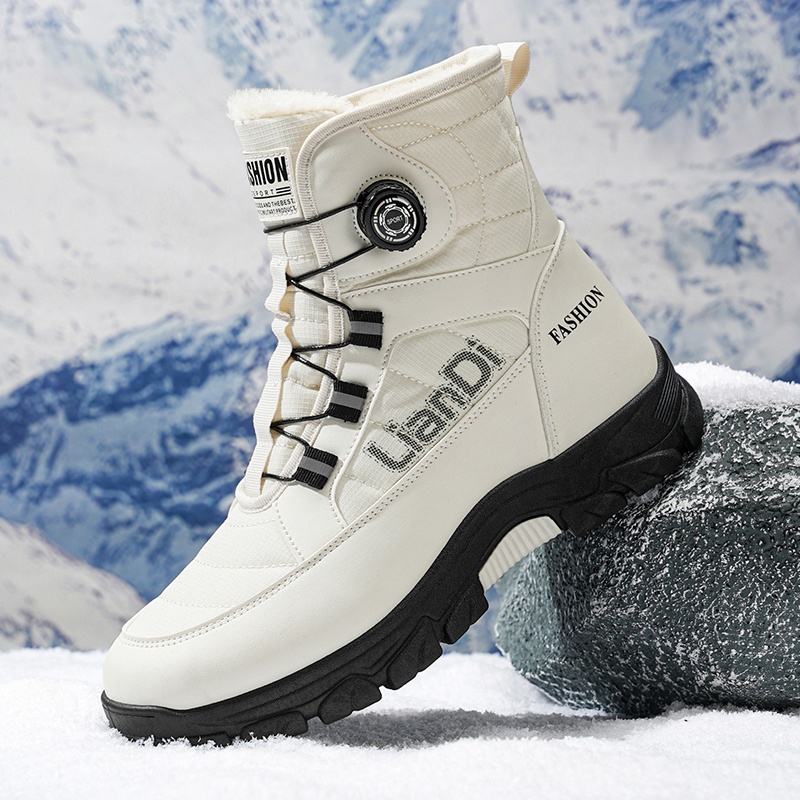 Men's Knit Elastic Snow Boots