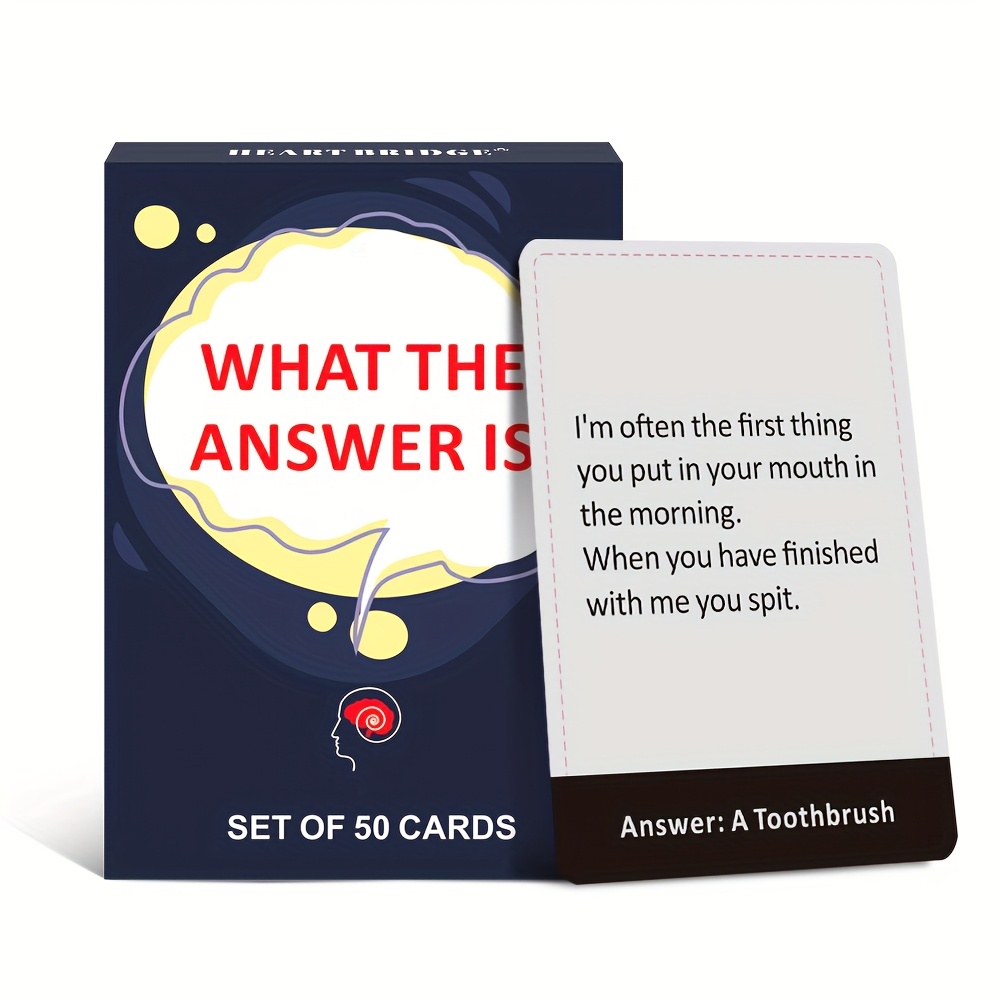 

50- Puzzle Game - "what's " Interactive Q&a For Adults, Ideal For , Holiday Gifts | Humorous Descriptive Illustrations, Party Card Game | | Cardboard Construction