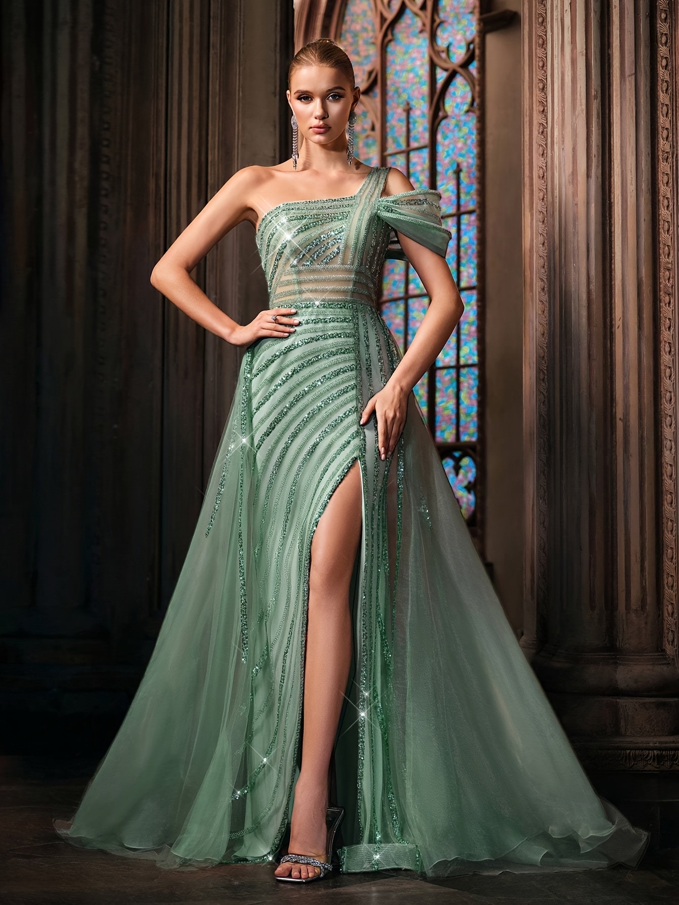 midi flowy wedding guest dress Ever-Pretty Elegant A-Line Chiffon Midi Mother of the Bride Dress main image 0