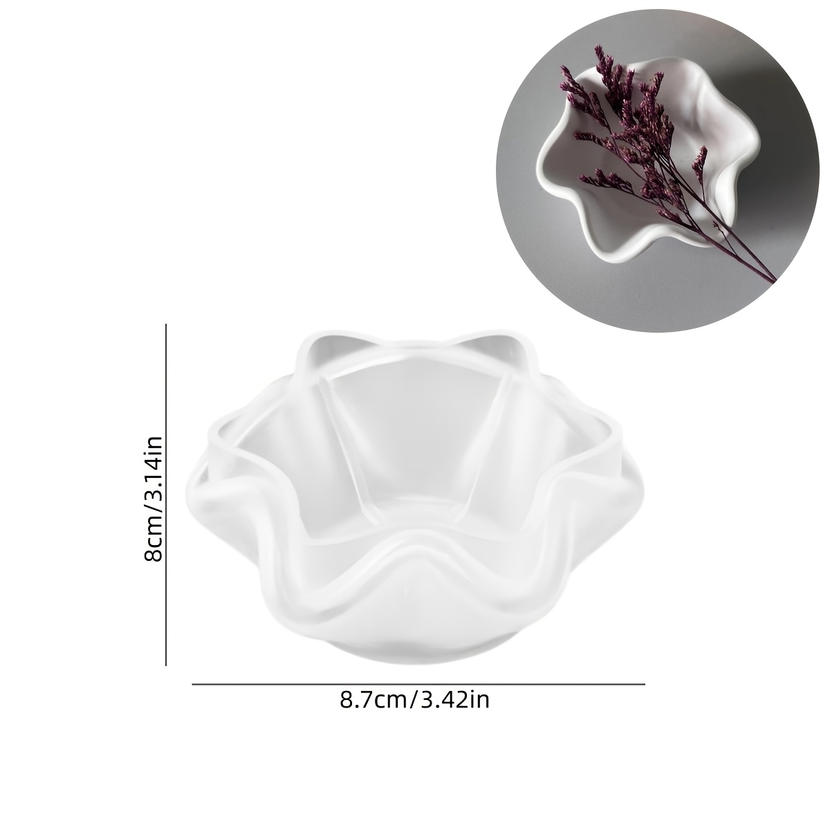 Resin Silicone Molds Irregular Wavy Storage Box Molds Clay Concrete Mini Bowl Molds For Casting Candle Holder Molds Home Decorations Molds
