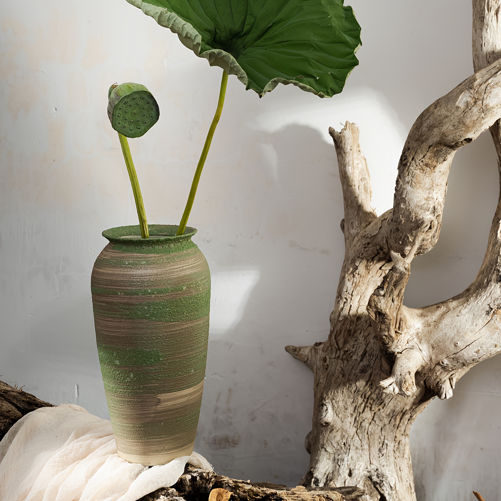 Weiße Keramik-Bodenvase, 45 Cm Hoch – Moderne Große Blumenvase Für Wohnzimmer, Büro & Tischdekoration