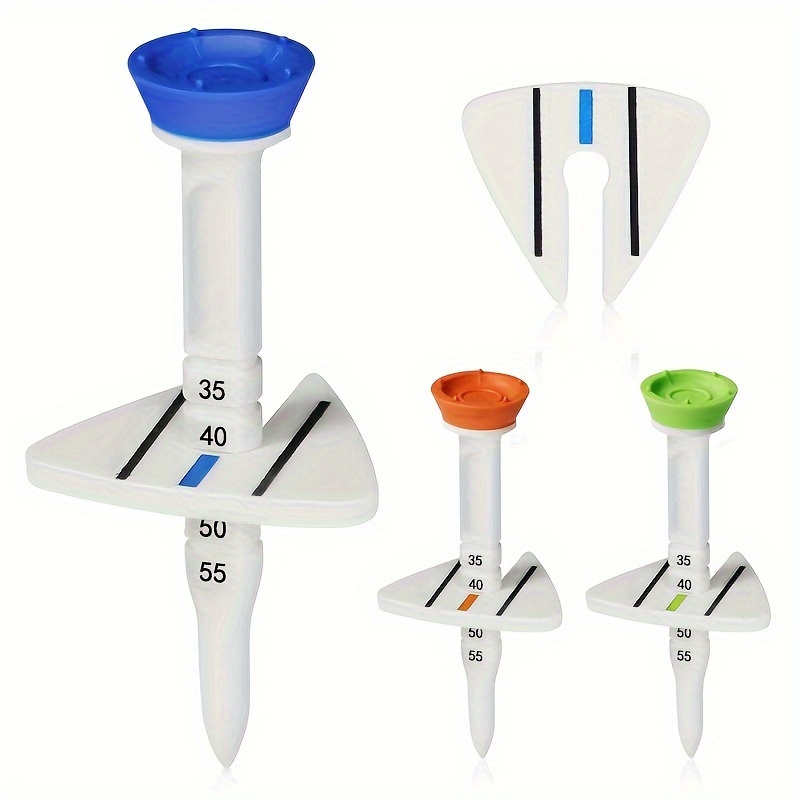 3-pack Adjustable Height Golf Tees, Multi-Color Set, Golf Accessories - Color Can Be Specified When Ordering details 0