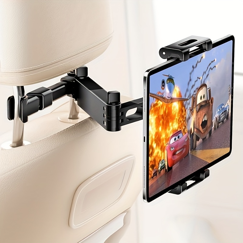 3 in 1 tablet stand car headrest 360 rotation adjustable for 4 7 11 inch phones for ipad   mini     with 3 5 hd display clip holder foldable design holiday   trips outdoor activities tablet holder for car travel accessory   sturdy construction
