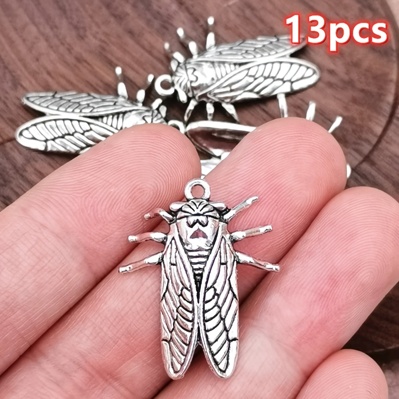 TEMU 13 pièces Pendentifs Breloques Vintage Insecte pour Collier, Bracelet, Boucles d'Oreilles, Breloques de Sac à Soi-, Style Bohème, Peuvent Être