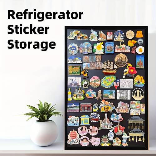 item picture Home Decor Chalkboard Cosmetic Display Storage Wall Suitable for Home Bedroom Vanity Organization Random Magnet Tiles Included Decorative Creative Wall