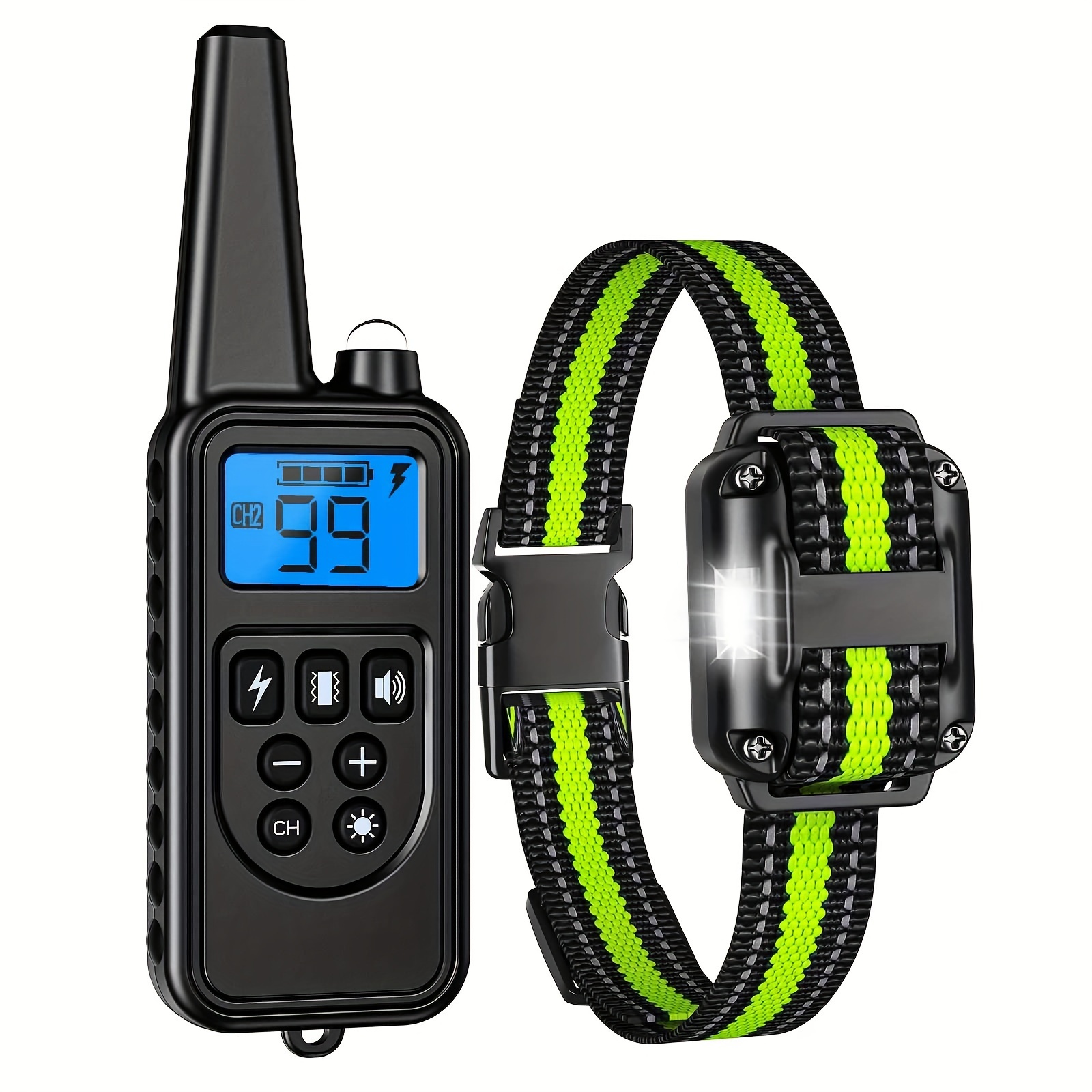 Dog Training Collars * 2600 Feet, 3 * * Vibration Shock, LED Light, USB  Charging, Dog Bark Collar for Training Small Medium Large Dogs, 1 Pack