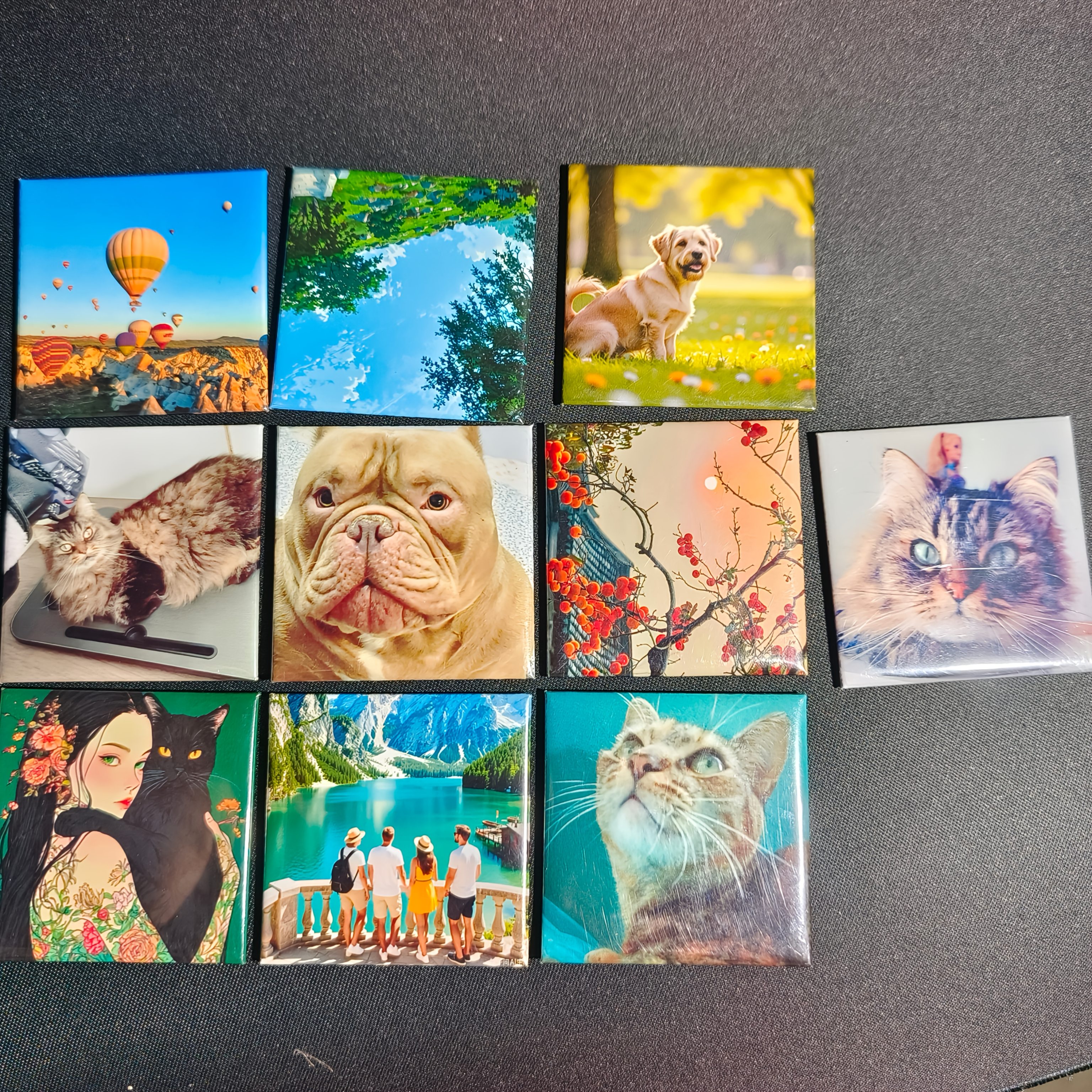 TEMU 10pcs Custom Photo Fridge Magnets Suitable For Wedding Gifts, Couple/pet/parent-child Picture Magnets With Your Own Pictures, Tiles For Decor,