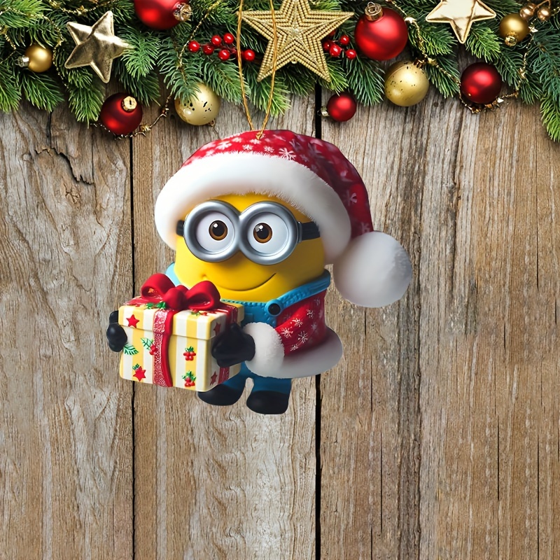 

Minions Hanging Ornaments - Christmas Minion , 2d Pendant For , , Car, , Keychain - Accessory For Gifting