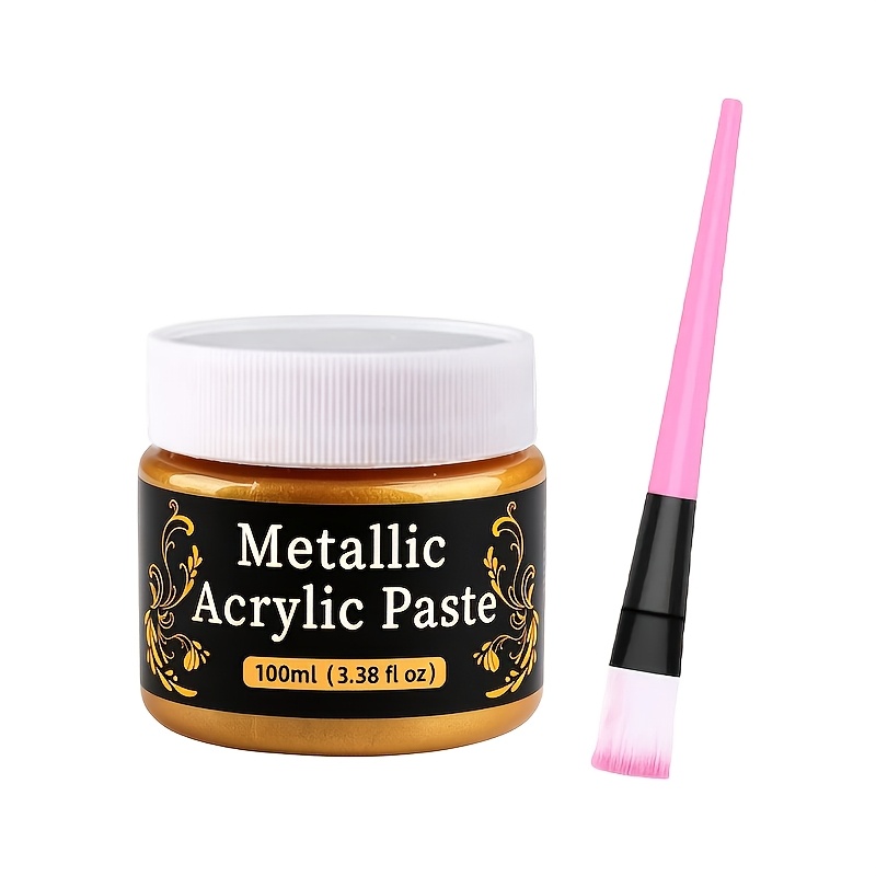 Image of 100ml/3.38oz Acrylic Paint | Waterproof And Sun-resistant, Fast-drying, Non-toxic, Odorless, Suitable For Beginners And Artists, In Golden/silvery Colors