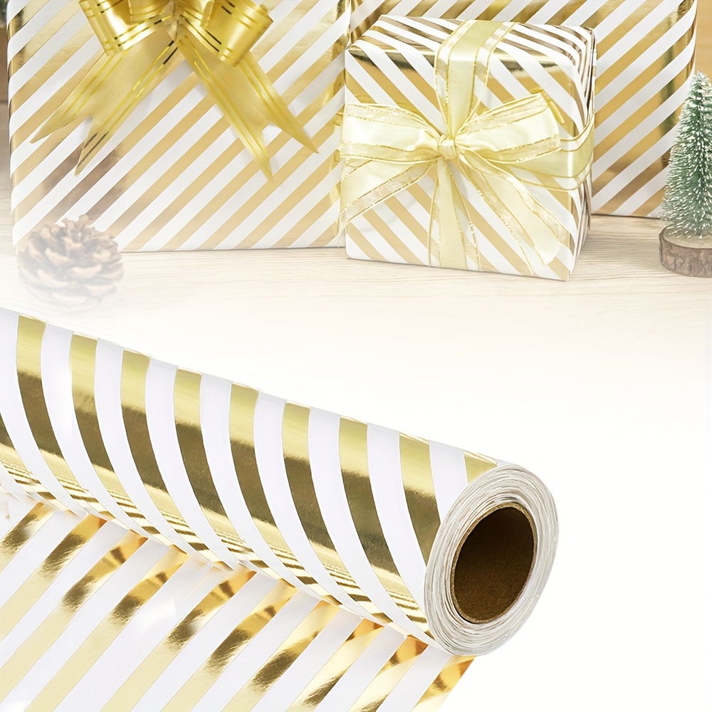 

Elegant Striped Wrapping Paper Roll - " X 118" - Christmas, Weddings, Birthdays & Showers, Theme