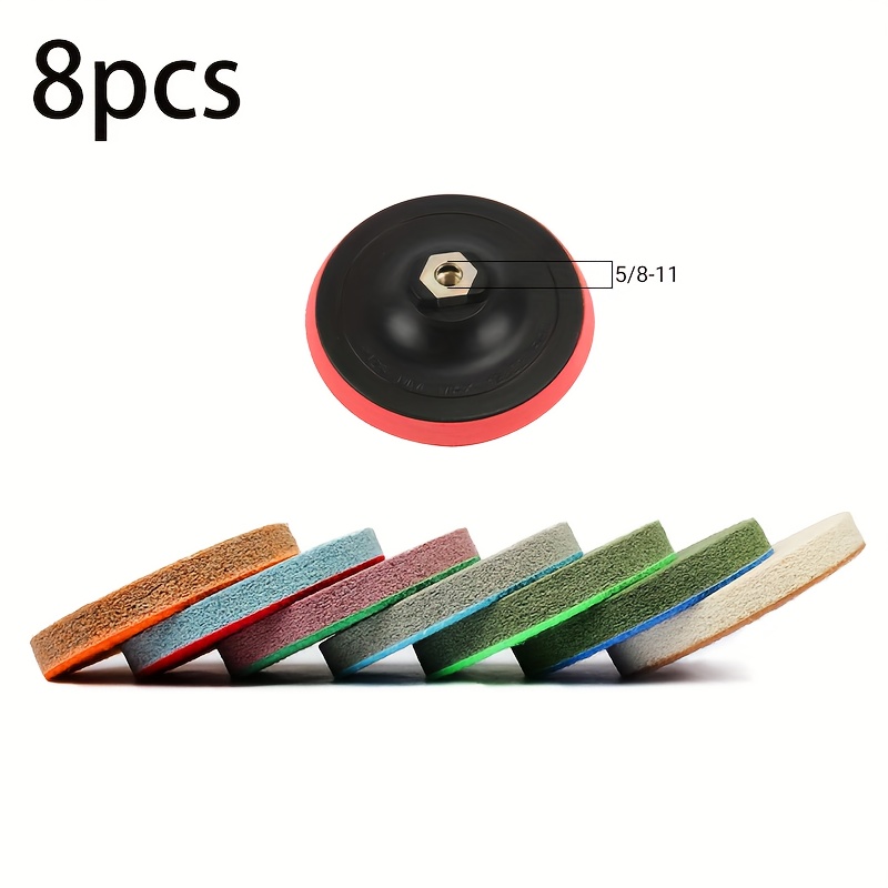 

8pcs Sponge Fibre Polishing Pads Marble Water Polishing Pads Stone Polishing Pads Thickened Water Polishing Pads