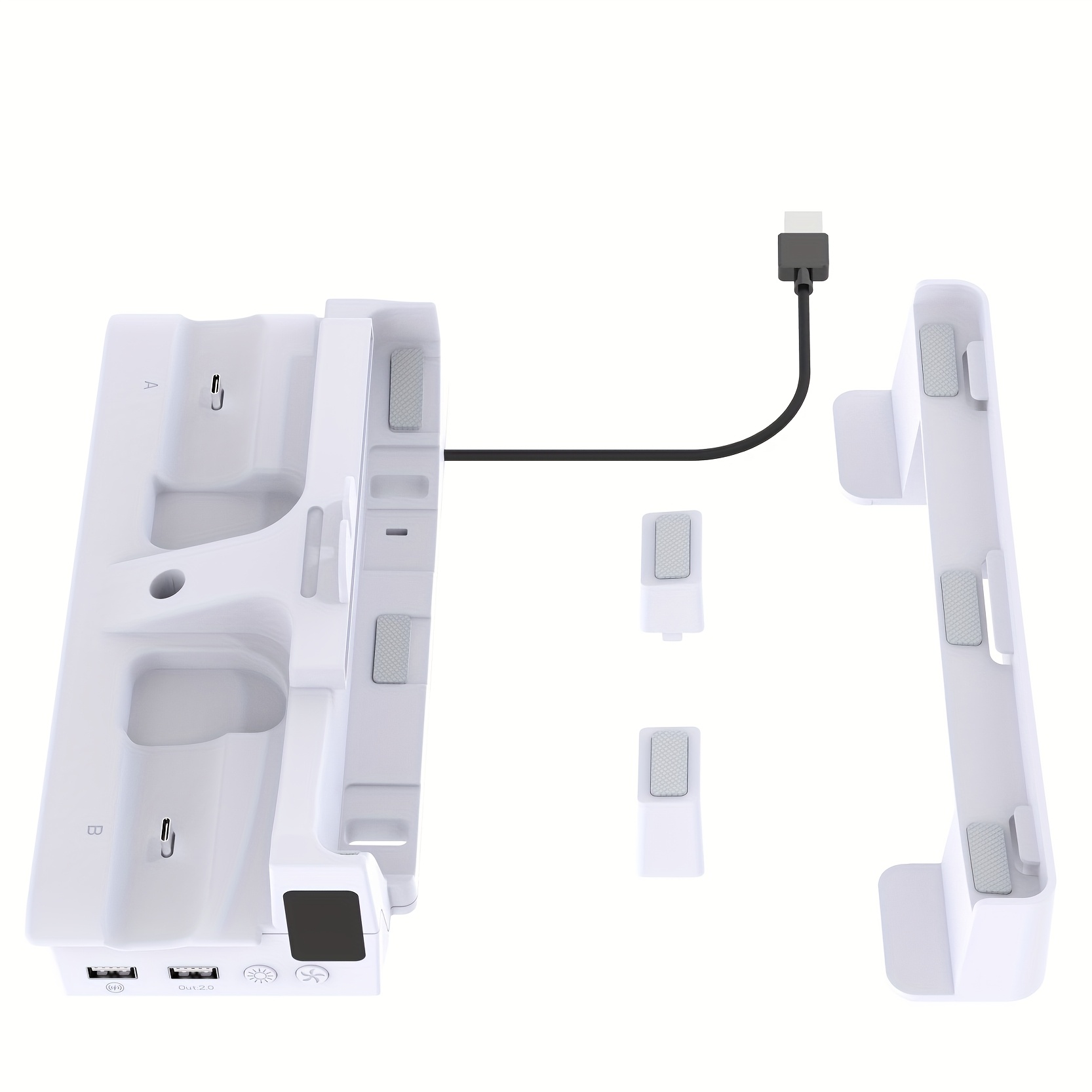 TEMU Soporte de enfriamiento horizontal compatible con consola PS5 Slim/Pro, edición de disco y digital, accesorio de con luz RGB, estación de