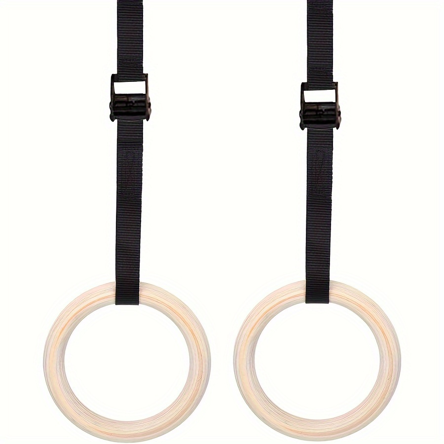 

Unisex-youth Wood Gymnastics Rings Set With Adjustable Straps - Gfyimt Professional Exercise Rings For Kids - Family Use, Home Gym, Playground - Thanksgiving, Christmas, New Year, Children's Day