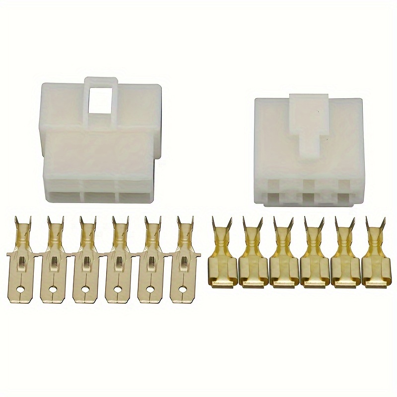 6 Pin White Dj7061 6.3 11/21 Automotive Electrical Connector - Temu