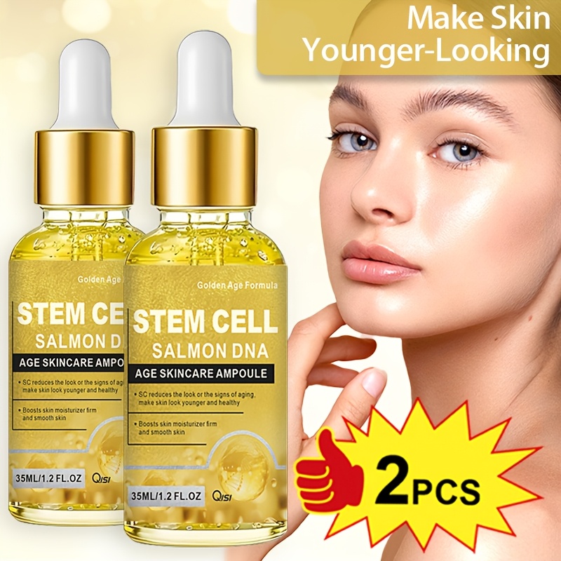 Image of 2-pack Salmon Dna Facial Serum, Moisturizes And The Skin, Leaving It Looking Smoother. Suitable For Dry Skin, , And Lines Or Wrinkles