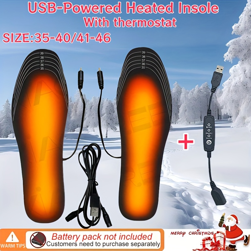 usb powered heated insole with thermostat with carbon fiber material fast heating long lasting insulation no battery needed compatible with boots shoes and sneakers   heater solution for   christmas gift for men women modern