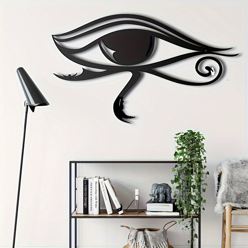 

1pc, Metal Wall Art Silhouette Decoration Of The Eye Of Horus, Iron Art Silhouette Metal Decoration For Home
