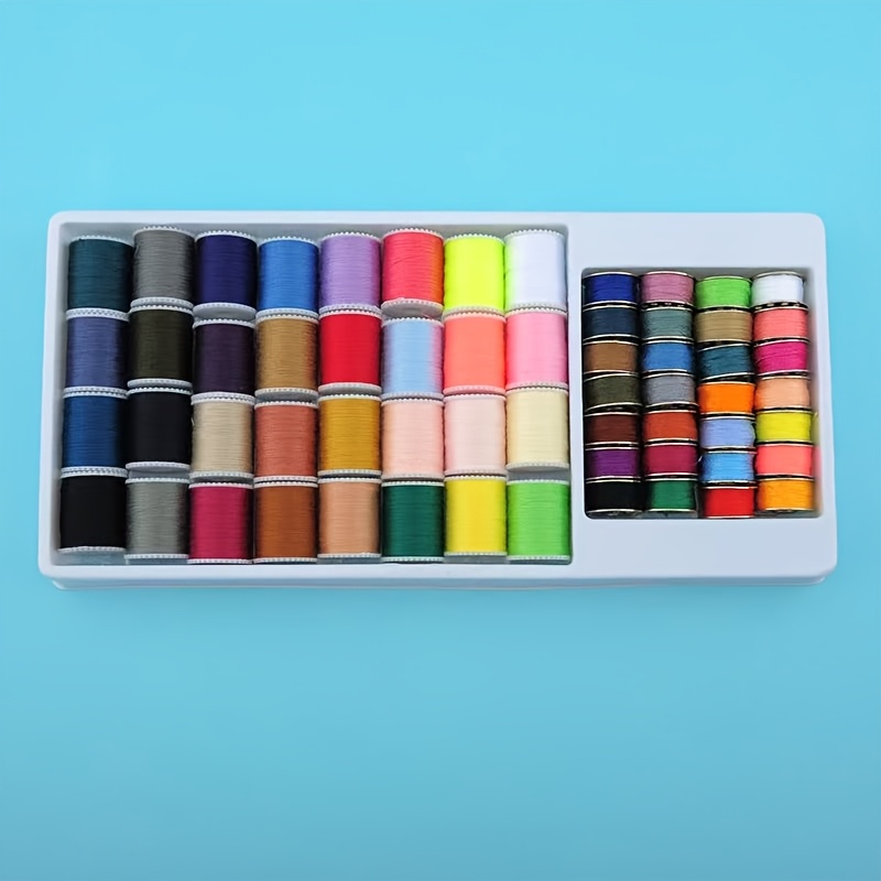 TEMU 60pcs Sewing Thread Set With 32 Spools And 28 Metal Spools - Jute Supplies For Sewing Machines, , Wedding Decorations, Party Crafts, Gift