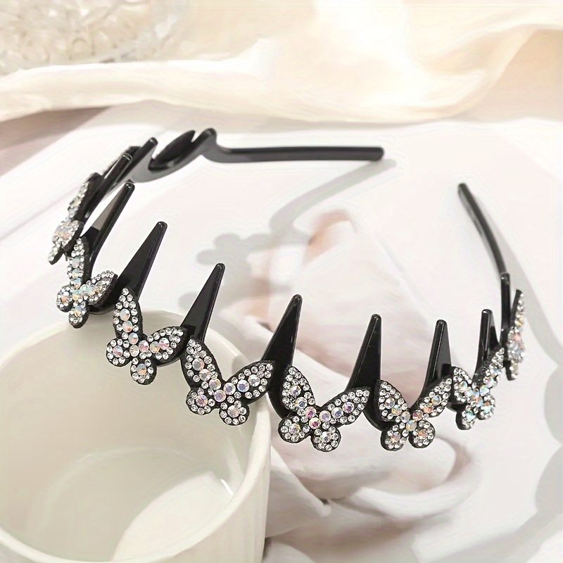 TEMU Fascia per capelli ondulata elegante con con sintetico - Fascia da donna antiscivolo, un accessorio per capelli a tutte e 4 , accessorio per