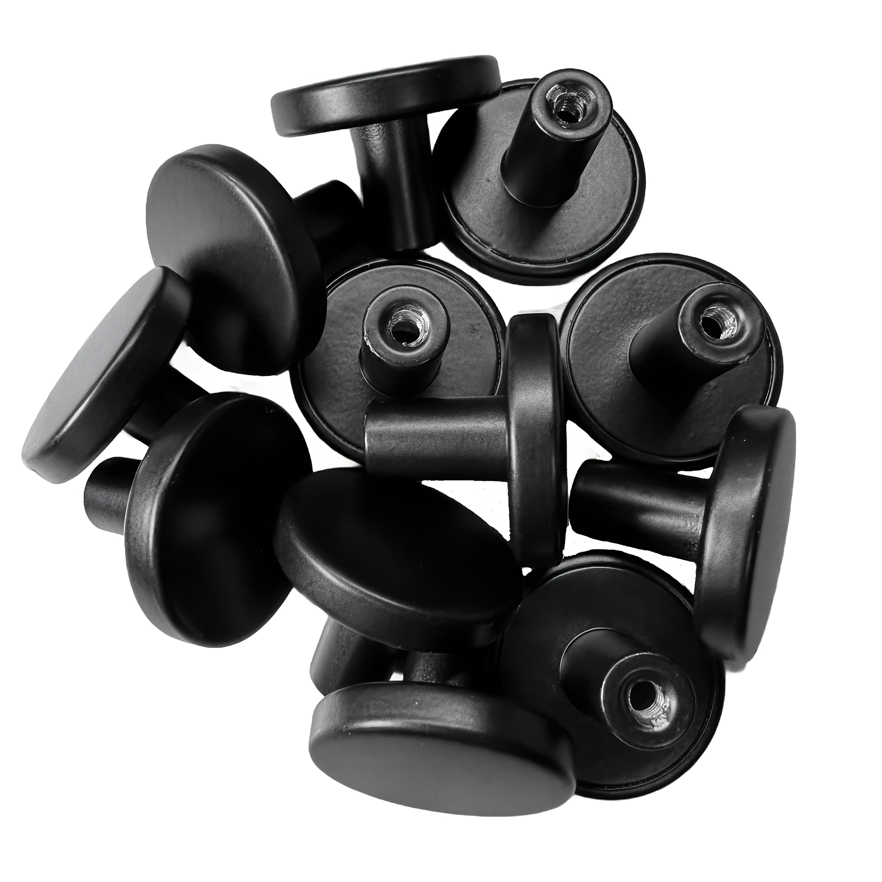 TEMU Set Of 12 Black Metal Drawer Knobs And Handles, Suitable For Wardrobes / Kitchen Cabinets / Tv Stands, Applicable In Bedrooms / Living Rooms /