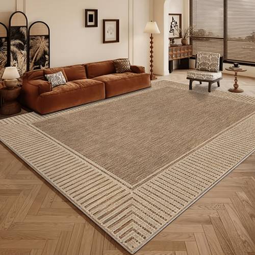 1pc beige geometric pattern washable rug large size soft and comfortable non slip machine washable suitable for living rooms bedrooms dining rooms kitchens bathrooms decor rug