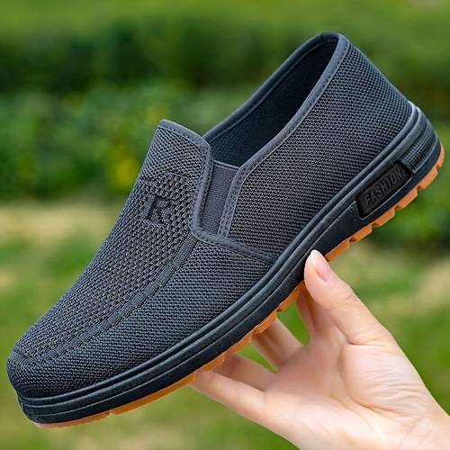 mens comfortable loafers breathable canvas shoes slip resistant casual slip ons for indoor and outdoor daily wear