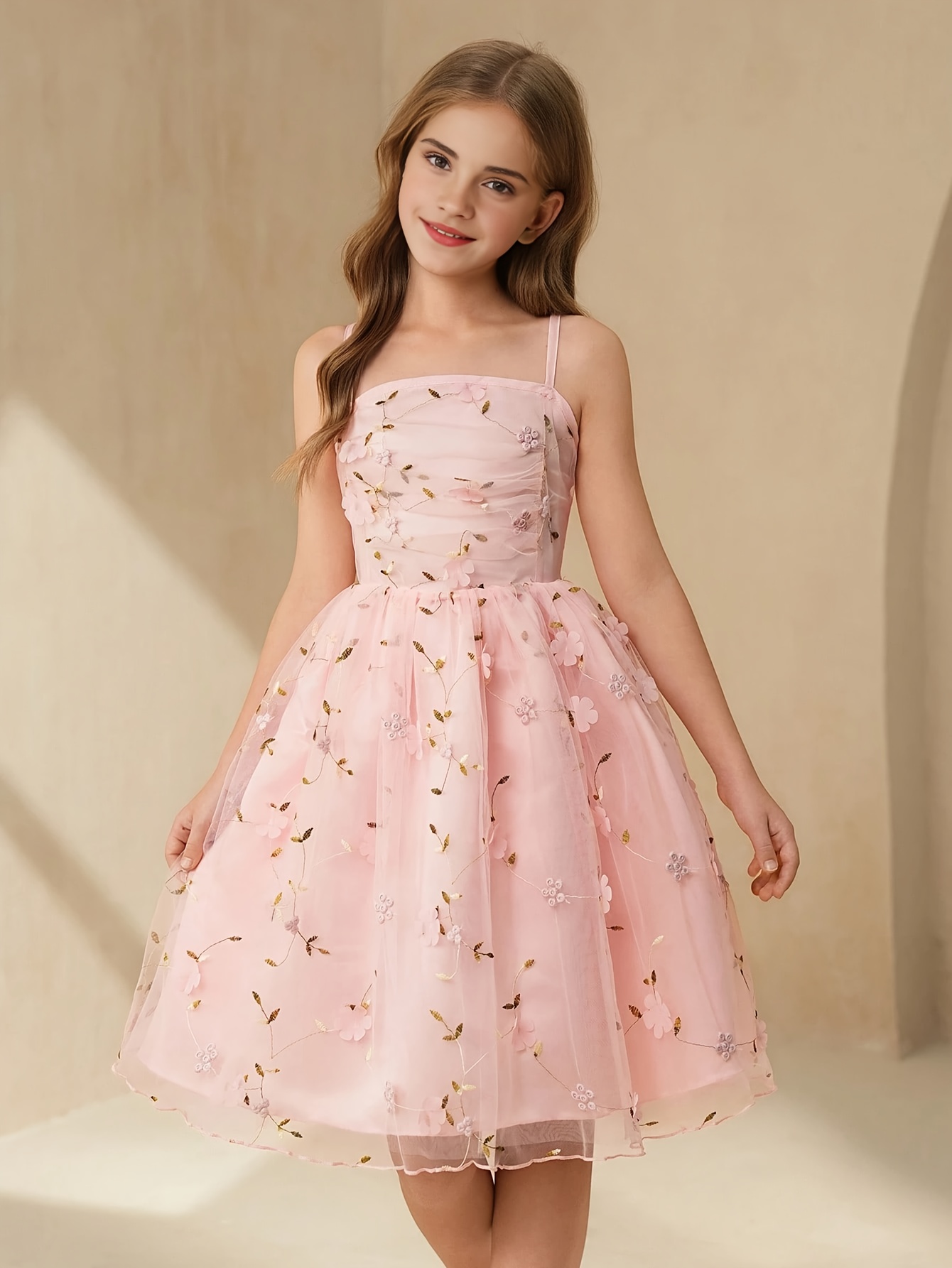sachin and babi light blue dress New Elegant Pink Sleeveless Off-Shoulder Tulle Dress for Girls * Parties,  Banquets, Performances, Birthdays, Weddings As a * Girl, And Other Formal  Occasions