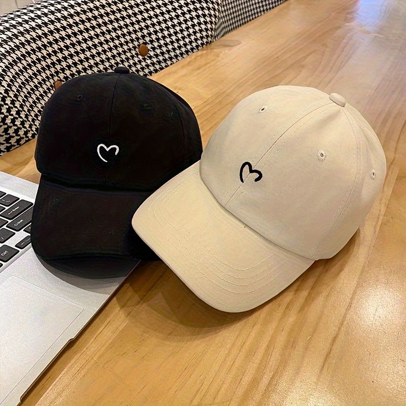 

Love Embroidered Baseball Cap Versatile Casual Dad Hat Outdoor Adjustable Sun Protection Sports Hats For Women