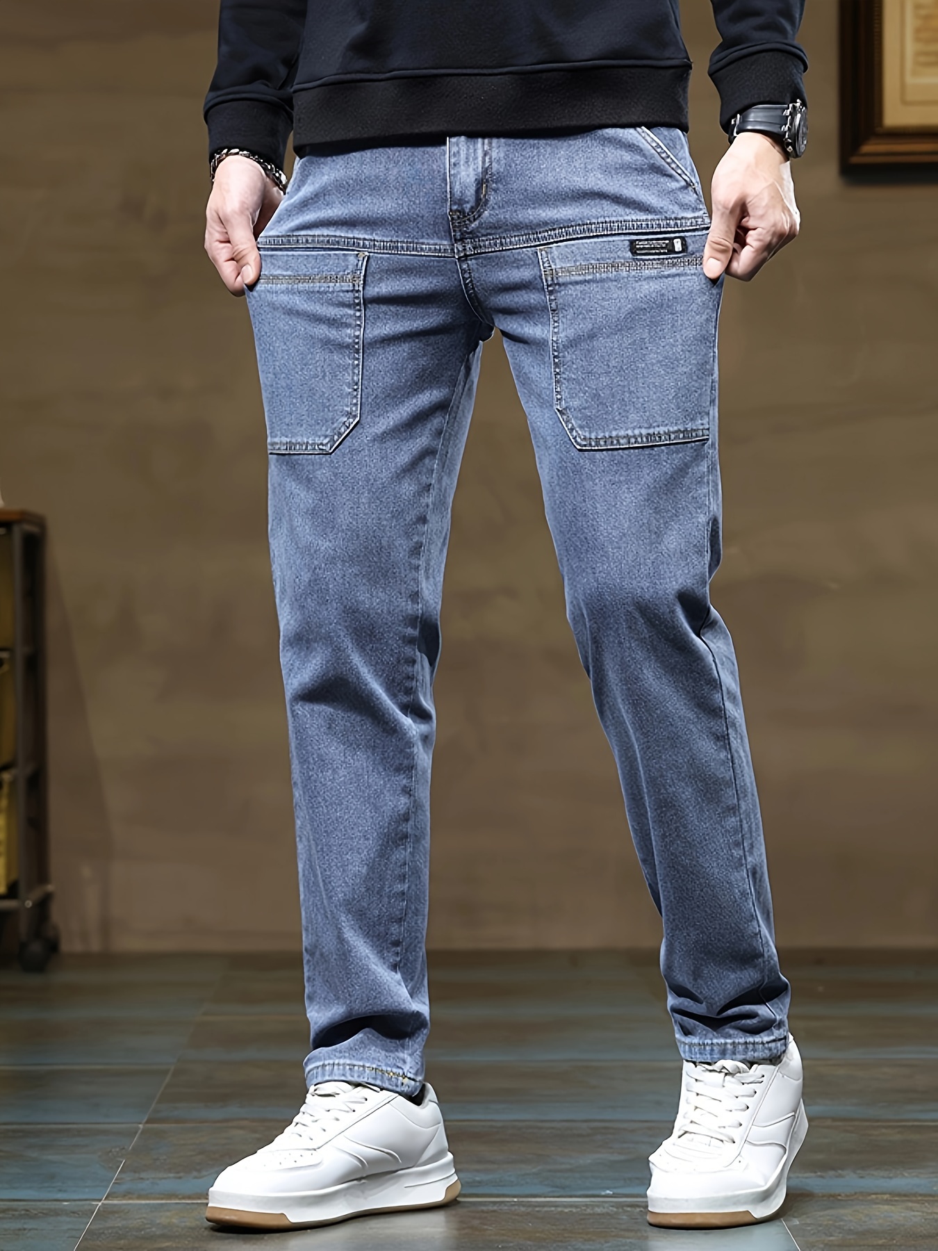 8207#Six Pockets Men'S Jeans