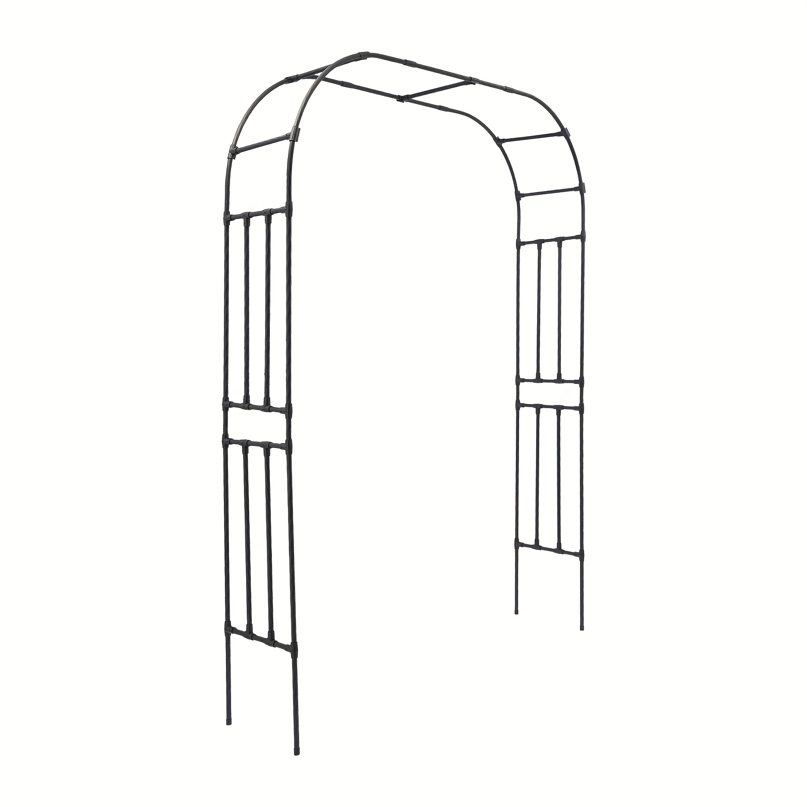 Heavy-Duty Black Metal Garden Archway - Sturdy Floorstanding Plant Climbing frame, Elegant Floral Wedding & Party Decoration, Outdoor/Indoor Use, Easy Assembly, 240x180x40cm (7, 5x6x16in) - Ideal for Gardens, Events, Home Decor, Garden Decorations, Event Decoration,   Decor, Durable Construction, Event Planners, Outdoor Decor, Sturdy Frame, Weatherresistant Material, Event Organizers