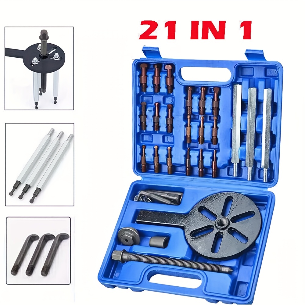 21in 1 Storage Puller Set, Polar Wheel Puller Warehouse Pull-outer Wheel Bearing Tool Set With Clamping Tongs In 6 Sizes 3-cheek Pullers For Inner Storage Multifunctional Warehouse Disease Set