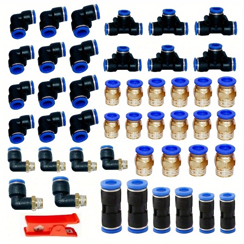 Pneumatic Fitting Pipe Air Connector Tube Quick Release Fittings Water Push  In Hose Plastic 4/6/8/10/12/14mm PU PY Connectors