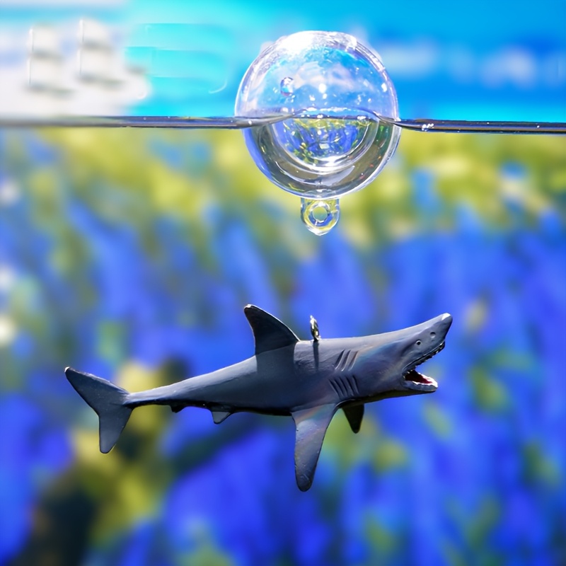 1pc Floating Shark Decoration Adjustable Aquarium Shark Animal Ornament Themed Aquarium Decor