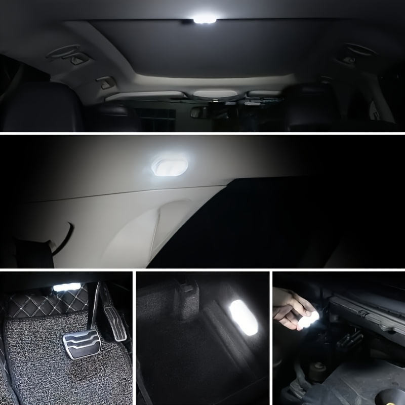 2 buc/4 buc mini lumini led pentru interior, echipate cu funcție de senzor   și încărcare usb, concepute pentru a îmbunătăți ambianța mașinii tale   diverse opțiuni de culoare. lumini  ,   elegantă, lumini led de înaltă calitate 8