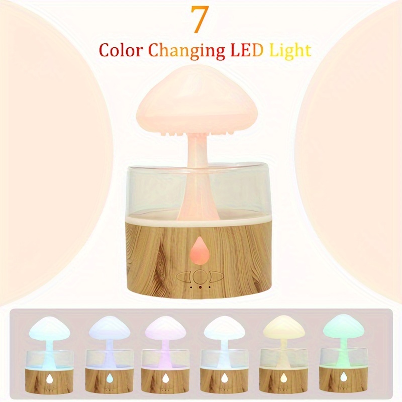 

Humidifier Lights Ultrasonic Atomization Raindrop Humidifier Mushroom Aromatherapy Machine