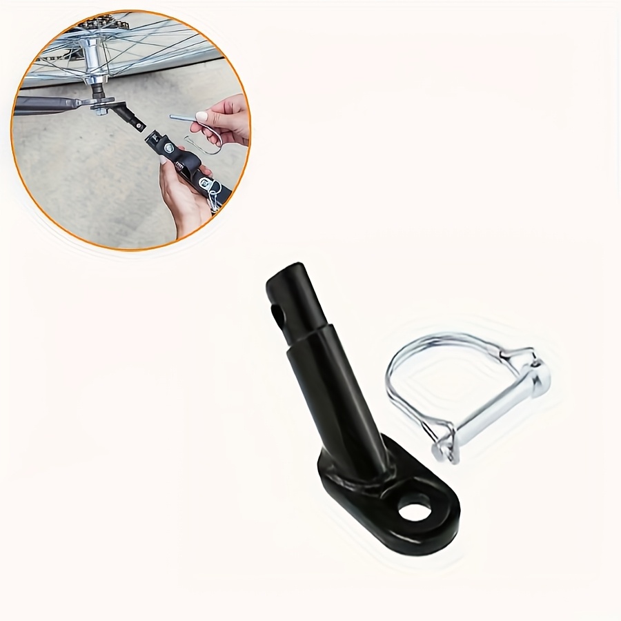 Image of 2pcs Bicycle Items Trailer Towing Additions (1pc Tow Head And 1pc Mounting Accessory) - Installed Connecting Additions, Stable And Durable, To Pet Trailer/ Towing, Anti-shaking Bicycle Towing Head