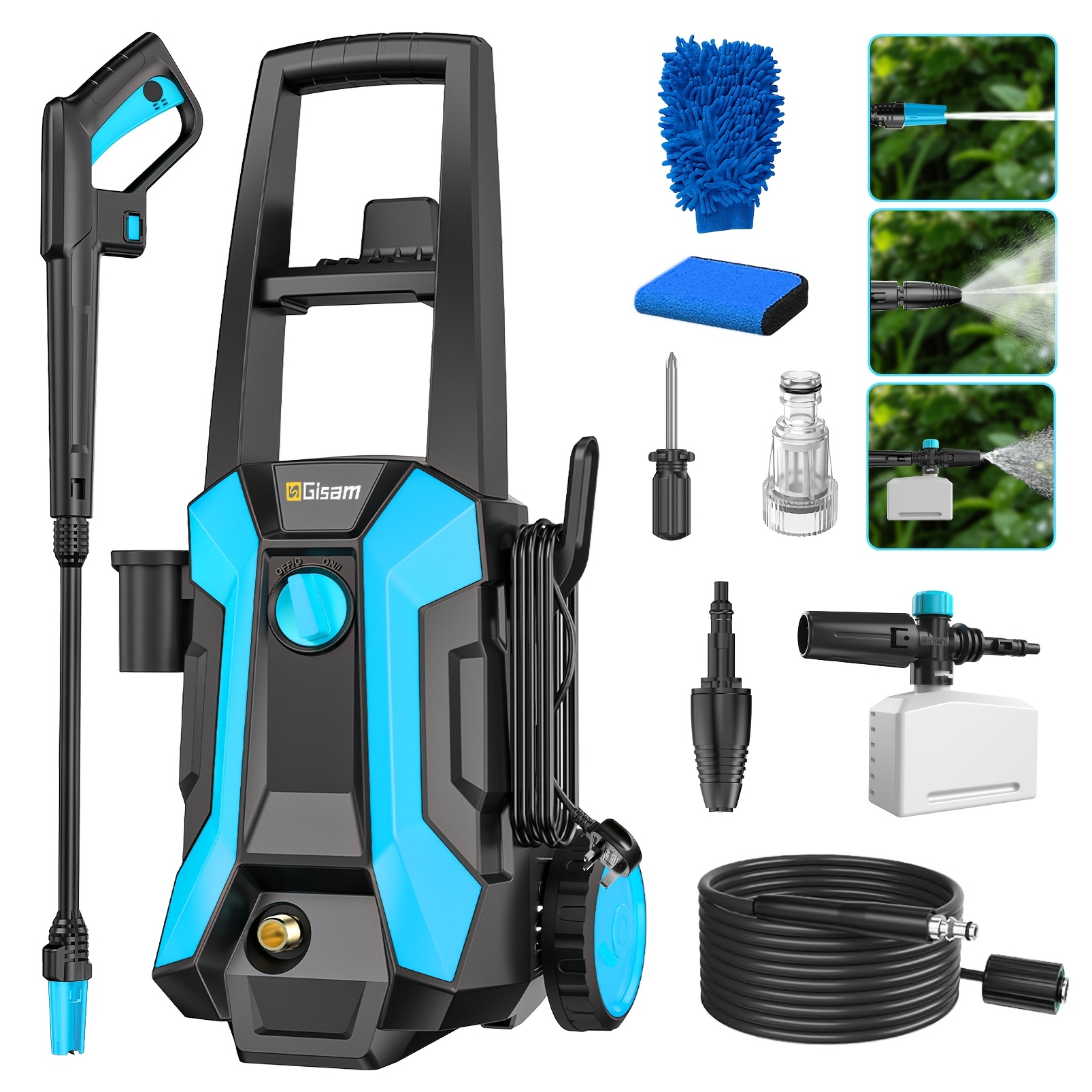 Image of 180bar Pressure Washer 480l/h Foam Nozzle Foam Nozzle Home Garden Kit Washer Machine