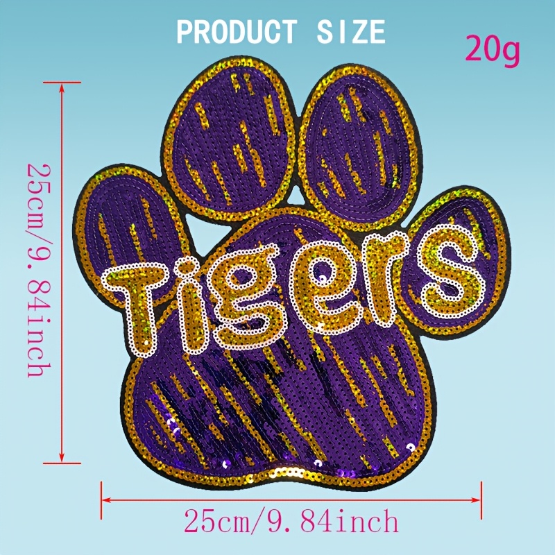 TEMU Exquisite Sequined Embroidery Patch With And Prints. It Adopts Sequined Embroidery , Featuring A Fashionable, Clear And Bright Pattern. Suitable
