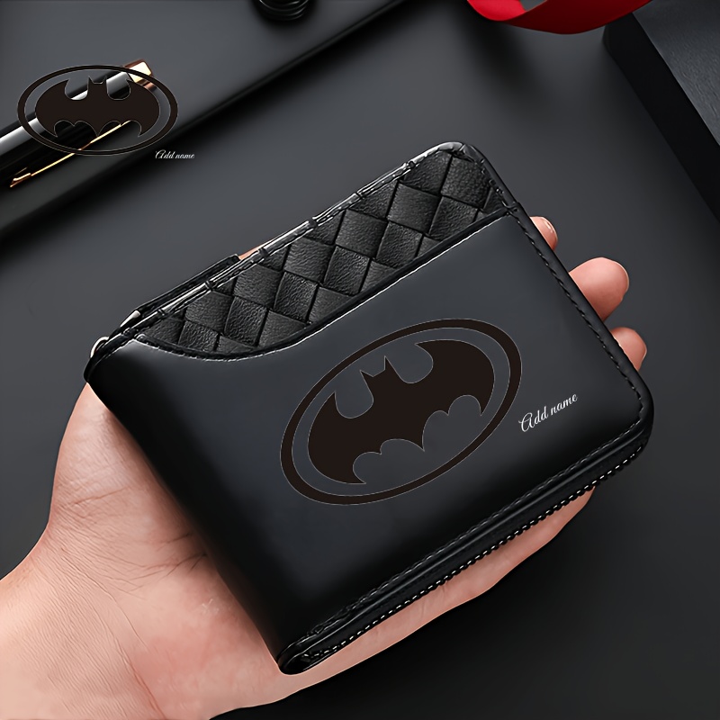 TEMU Customizable 1pc Warner . Batman Multi-functional Large Capacity Coin Purse, Compact Wallet With Money Clip, Id Holder Designed For Storing