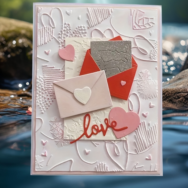 

3d Embossed Folder With And Elegant - Valentine's Day Design, Of Complex Textures, And To Your . Very Suitable For Paper Art Projects, Including Making Cards, Photo Albums, Scrapbooks, Etc