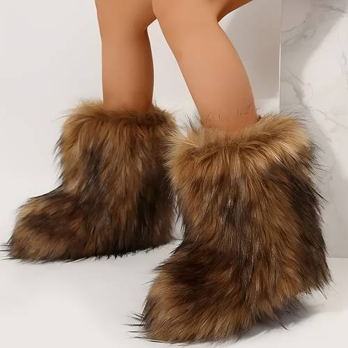 womens fur short boots black corduroy with plush lining round toe flat heel comfortable pull for cold weather durable rubber sole stylish warm outdoor footwear