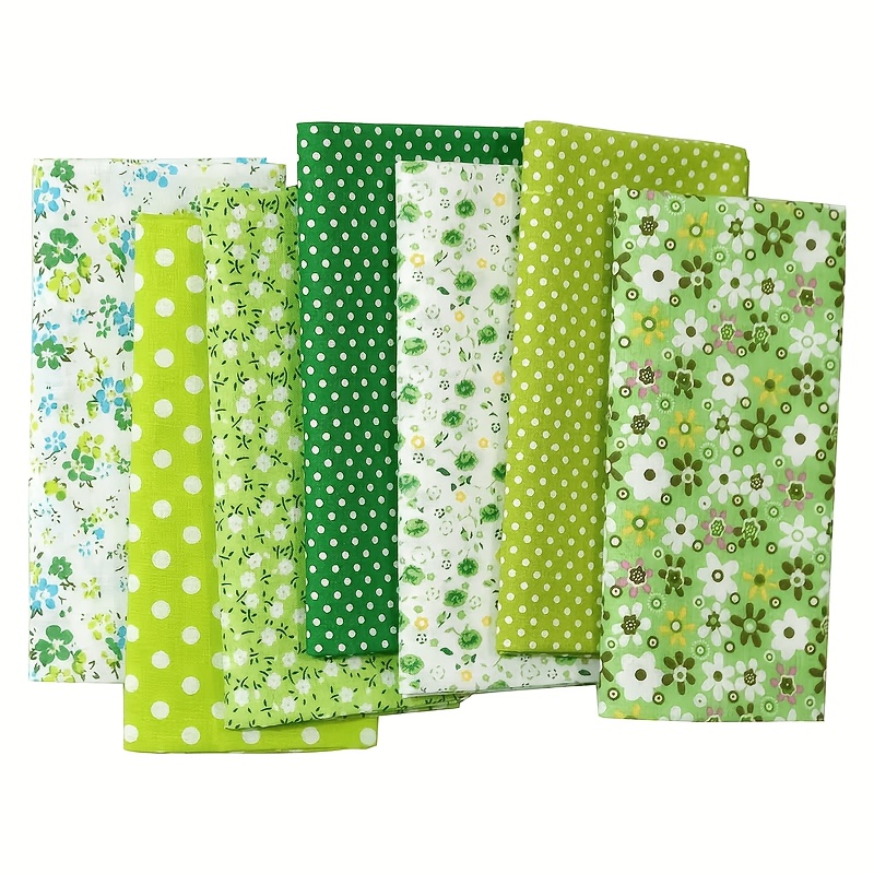 TEMU A Set Of 7 Fabric Squares, Each Measuring 25cm X 25cm - Includes 7 Different Pre-cut Fabric Patterns, Suitable For Quilting, Sewing, And Crafts.